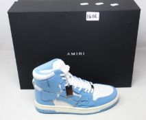 A pair of as new Amiri Skel Top sneakers in powder blue/white (EU 40 - RRP £550).