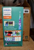 Three boxed as new Philips Sonicare interactive toothbrushes for kids.