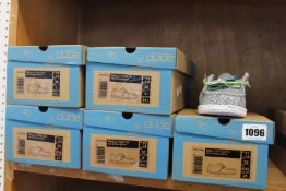 Five pairs of children's Hey Dude Wally Youth Sox Stone White shoes (2 x UK K12, 2 x UK 1, 1 x UK