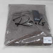 An as new Rails Imogen oversized cashmere rollneck jumper in hazelnut (M - RRP £280).