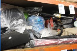 A large quantity of sports equipment and related items to include inline skates, boxing gloves and a