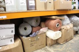 A quantity of assorted yarns, wool and related items.