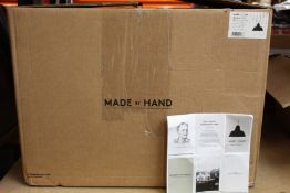 An as new Made By Hand classic pendant workshop lamp.