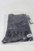 A pair of as new Amiri MX1 leather patch jeans (Size 32).