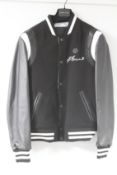 An as new Philipp Plein Signature stripe-trimmed bomber jacket (S - RRP £1,185).