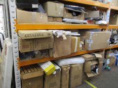 A large quantity of household and related items to include flatpack furniture, lighting and more.