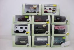 Seventeen Oxford Commercials model cars varying from 1:43 to 1:76 scale. To include Range Rover