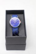 A women's as new Coluri Kahlo watch in navy (RRP £139).