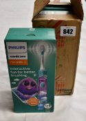 Three boxed as new Philips Sonicare interactive toothbrushes for kids.