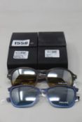 Two pairs of men's as new Police sunglasses.