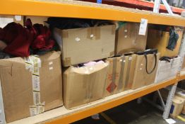 Eight boxes of pre-owned clothing and related items.