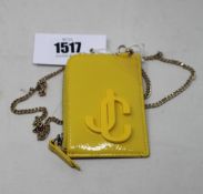 An as new Jimmy Choo JC wallet cardholder in yellow (No tags but item is as new - RRP £365).