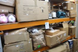 A large quantity of assorted electrical and related items to include lighting, extension cables