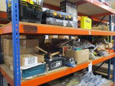 A large quantity of miscellaneous hand tools, hardware and related.