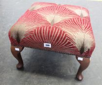 A pre-owned Stuart Jones Footstool in Red/Gold.