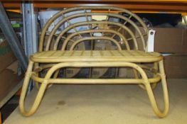 An as new OYOY - Rainbow Rattan Mini Bench.