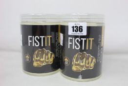 Seven 1L jars of Fist It water based fisting lubricant (Over 18s only).
