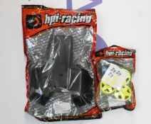 A quantity of as new HPI Racing parts and accessories to include clear bodies, tyres and other