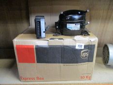 Five Secop BD80F direct current compressors.