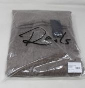 An as new Rails Imogen oversized cashmere rollneck jumper in hazelnut (M - RRP £280).