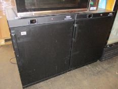 Two pre-owned Nisbets Essentials under counter fridges in Black.