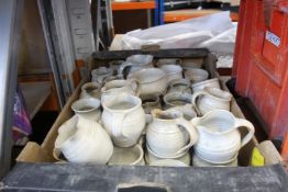 A box of Hode Pottery to include jugs and cups (Approximately 30 items).