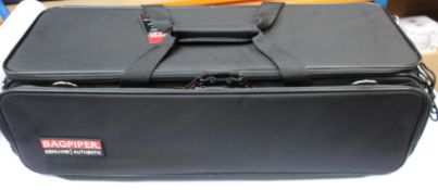 An as new Bagpiper Authentic semi-rigid pipe case in Black.