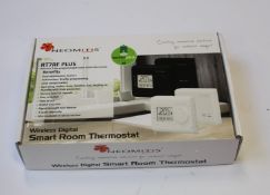 Ten boxed as new Neomitis RT7RF Plus 7 day programmable room thermostats.