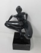 Naya by Dominique Prins-Ciccoli Bronze Sculpture with a Granite Pedestal (Size: 19cm x 24cm) (