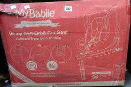 A MyBabiie Group 0+/1 Orbit car seat (Ref: 701188).