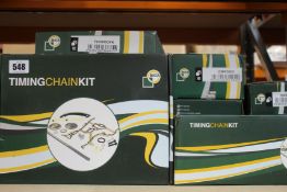 Thirteen boxed as new BGA products to include Eeeven timing chain kits (5x TC0105VFK, 6x TC0900FK)