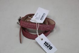 An as new Jimmy Choo Mini Felisa glitter belt (RRP £235).