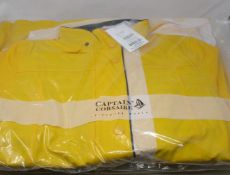 Three as new Captain Corsaire Regate Ete jackets in yellow (Size 36, 38, 42 - RRP £65 each).