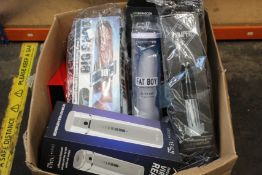 A box of miscellaneous adult toys/sex aids to include Aneros Eupho and MGX, a Big Shot 10
