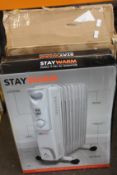 Two boxed as new Staywarm 2000w 9-fin oil radiators.