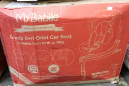 A MyBabiie Group 0+/1 Orbit car seat (Ref: 701188).