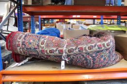 A Persian Kashan Rug Hand Knotted In Pure Wool On Cotton With The Maker's Signature. Woven in the