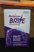 Twelve boxes of Retainer Brite - Cleaning Tablets (96 each, Exp: 01/24).