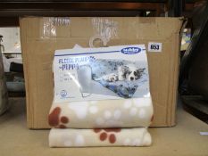 Eleven Nobby Classic Fleece Plaid Pet Blankets (100 x 150cm) and three others, all as new.