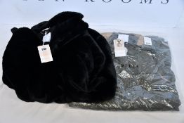An as new Rino & Pelle Joela faux fur coat (Size 36) and a Cameron hooded waistcoat (Size 42).