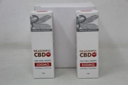 Twelve Dragonfly CBD Oral Drops 500mg/10ml Natural Flavour (Exp: 01/2023).