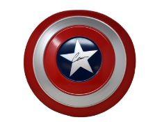 A Becket Witnessed signed - C Evans - Captain America Shield (Slightly out of shape).