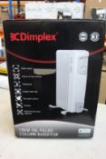 A boxed as new Dimplex 1.5kW oil filled column radiator.