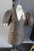 An as new Ganni leopard print dress (Size 36).