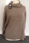 An as new Rails Imogen oversized cashmere rollneck jumper in hazelnut (M - RRP £280).