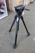 A pre-owned Manfrotto 190 Tripod with a MVH500AH Lightweight Fluid Video Head.