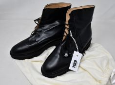 A pair of as new Dear Frances black lace up ankle boots (EU 39.5).