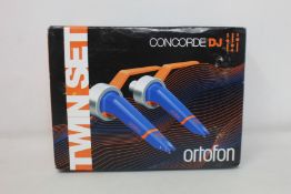 A boxed as new Ortofon Concorde DJ Twin Set.