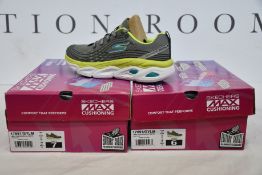 Five pairs of women's as new Skechers Max Cushioning Ultimate trainers (UK 3, 3.5, 4, 4.5,5).