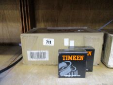 Thirteen boxed as new Timken 33109 45mm Bore Metric Tapered Roller Bearings.